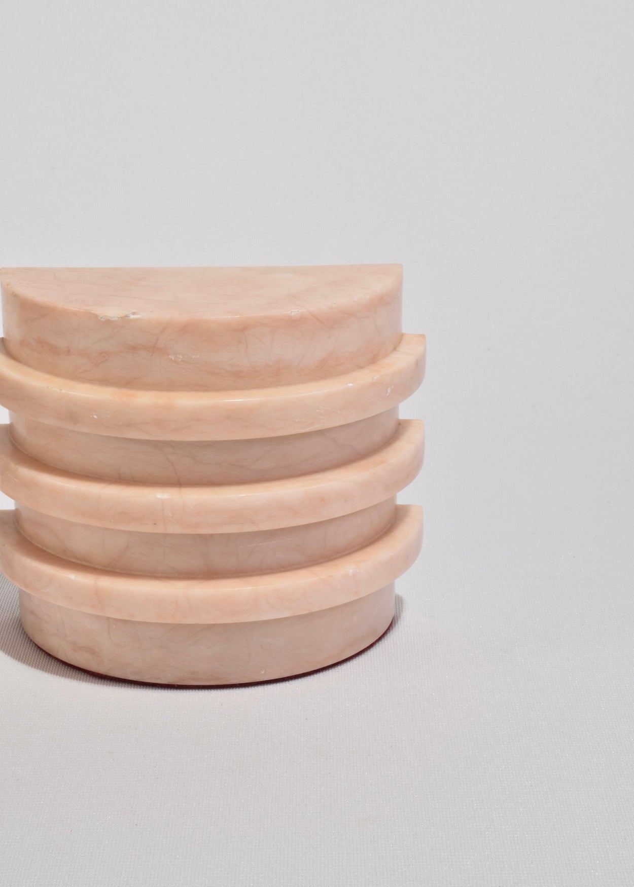 Ribbed Pink Marble Bookends