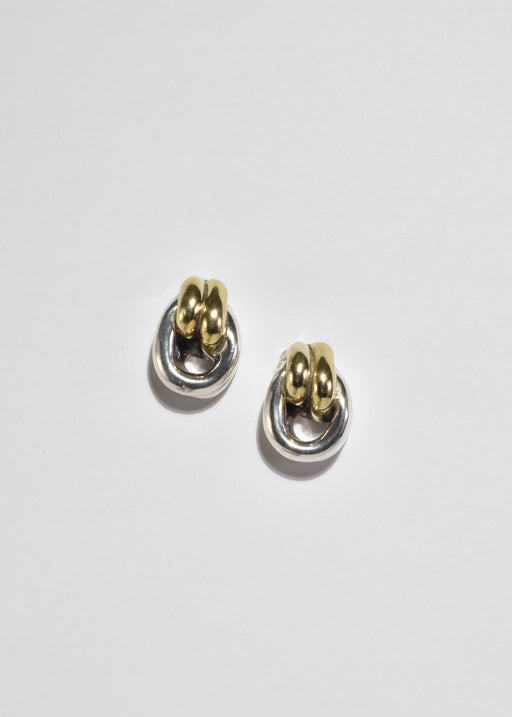 Two-Tone Knot Earrings