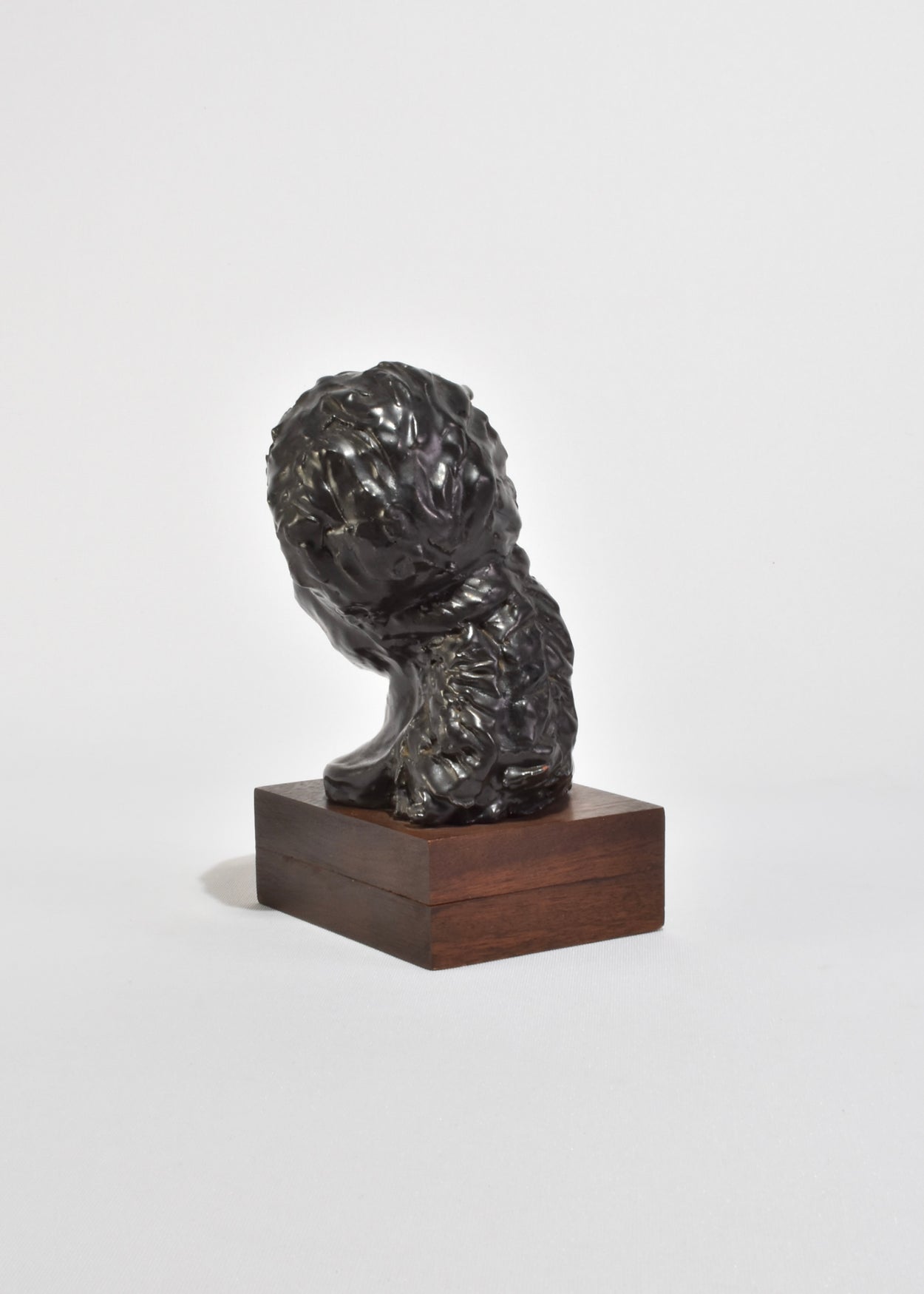 Ceramic Bust on Wood Plinth