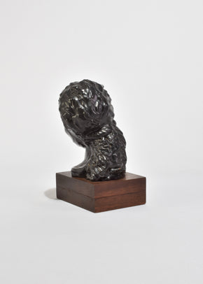 Ceramic Bust on Wood Plinth