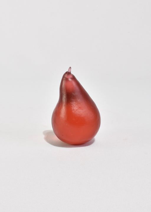 Glass Pear in Ruby
