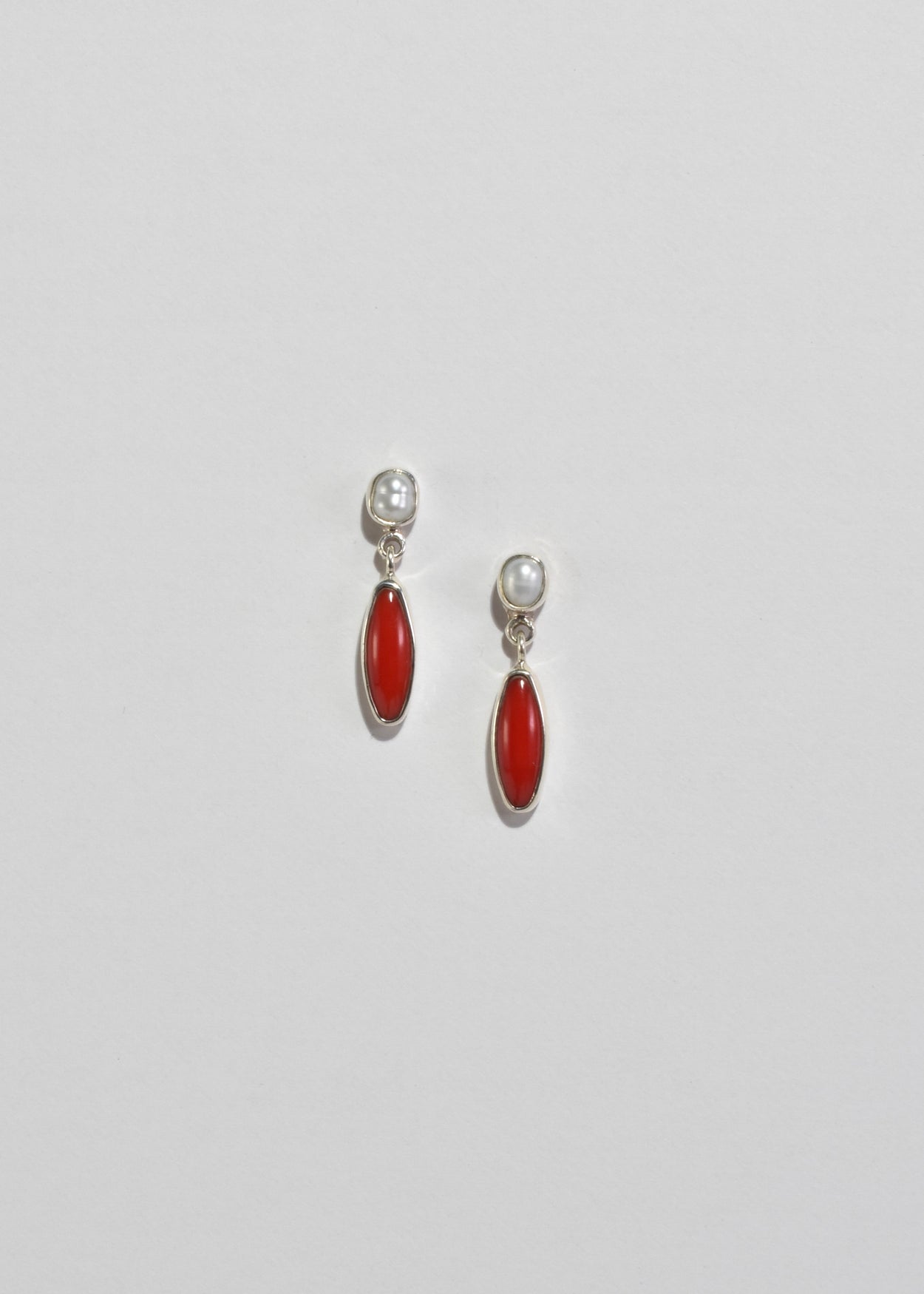 Coral Pearl Earrings