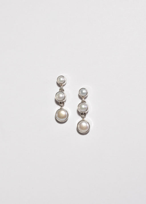 Three Pearl Earrings