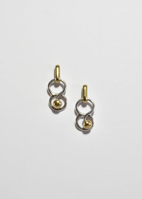 Sculptural Two-Tone Earrings