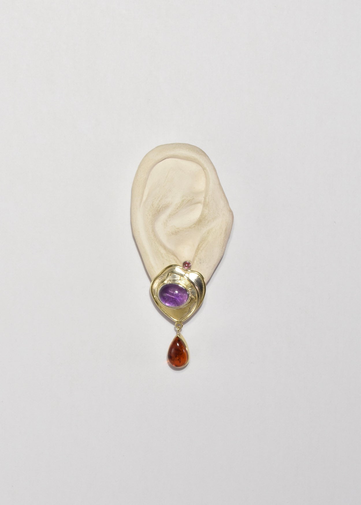 Amber Amethyst Tourmaline Earrings