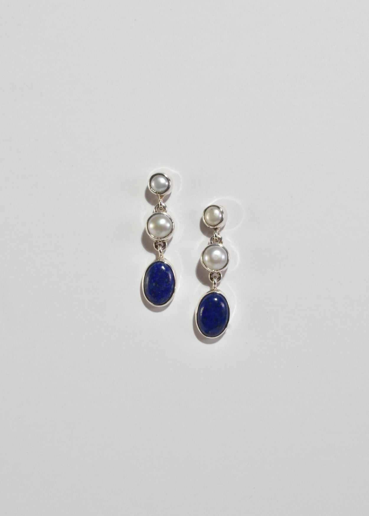 Pearl Lapis Earrings