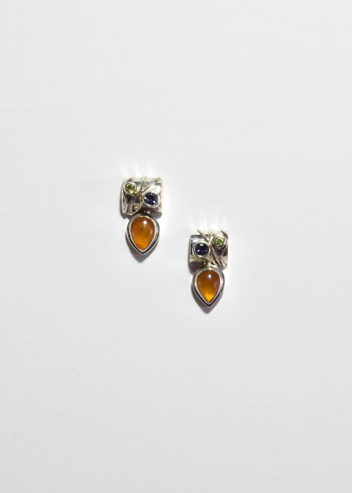 Amber Amethyst Peridot Earrings