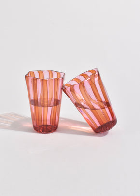 Striped Venetian Glass Set