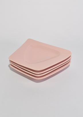 Glossy Pink Plate Set