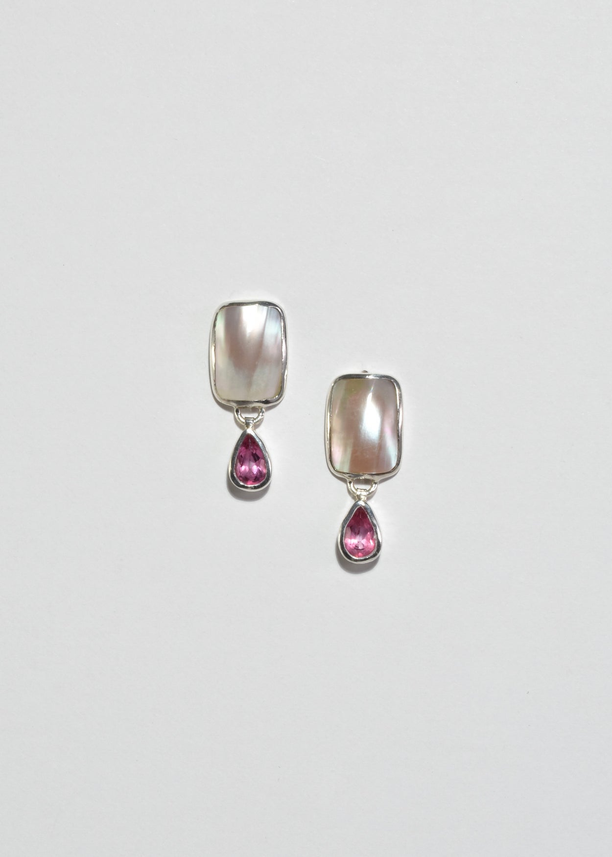 Tourmaline Mother of Pearl Earrings