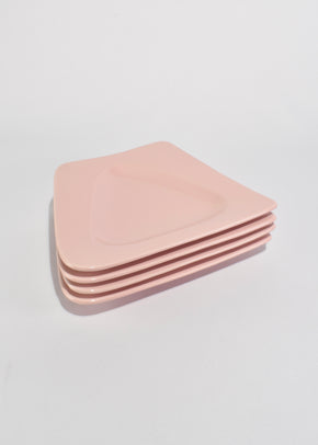 Glossy Pink Plate Set