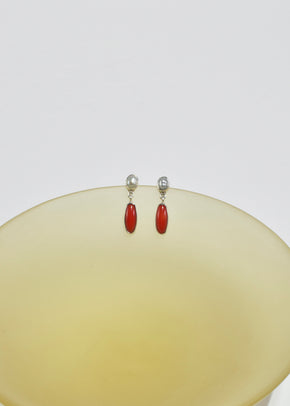 Coral Pearl Earrings