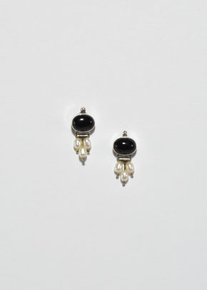 Onyx Pearl Earrings