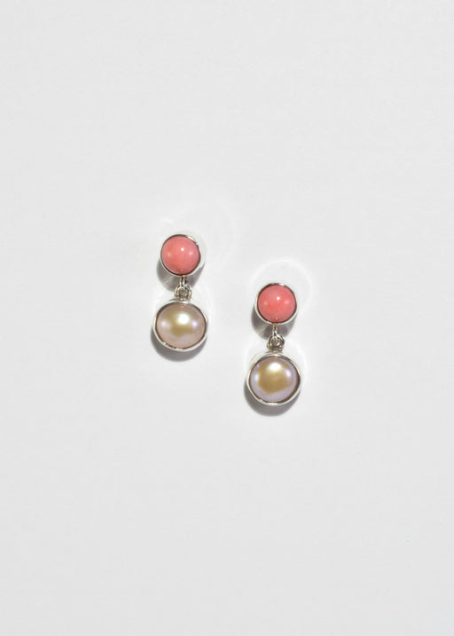 Coral Pearl Earrings