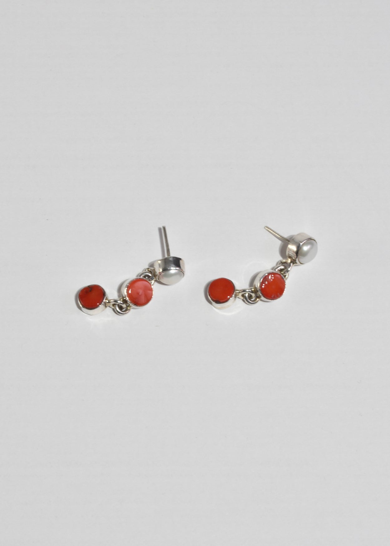 Pearl Coral Drop Earrings