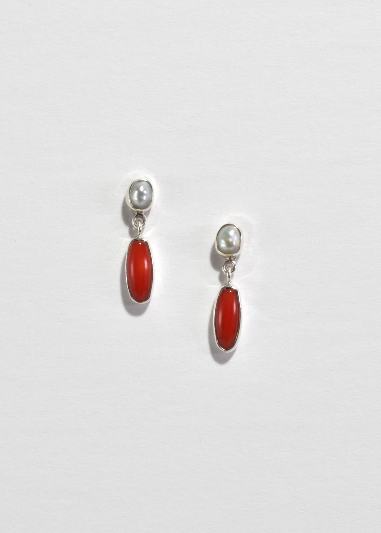 Coral Pearl Earrings