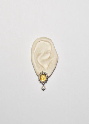 Citrine Pearl Earrings