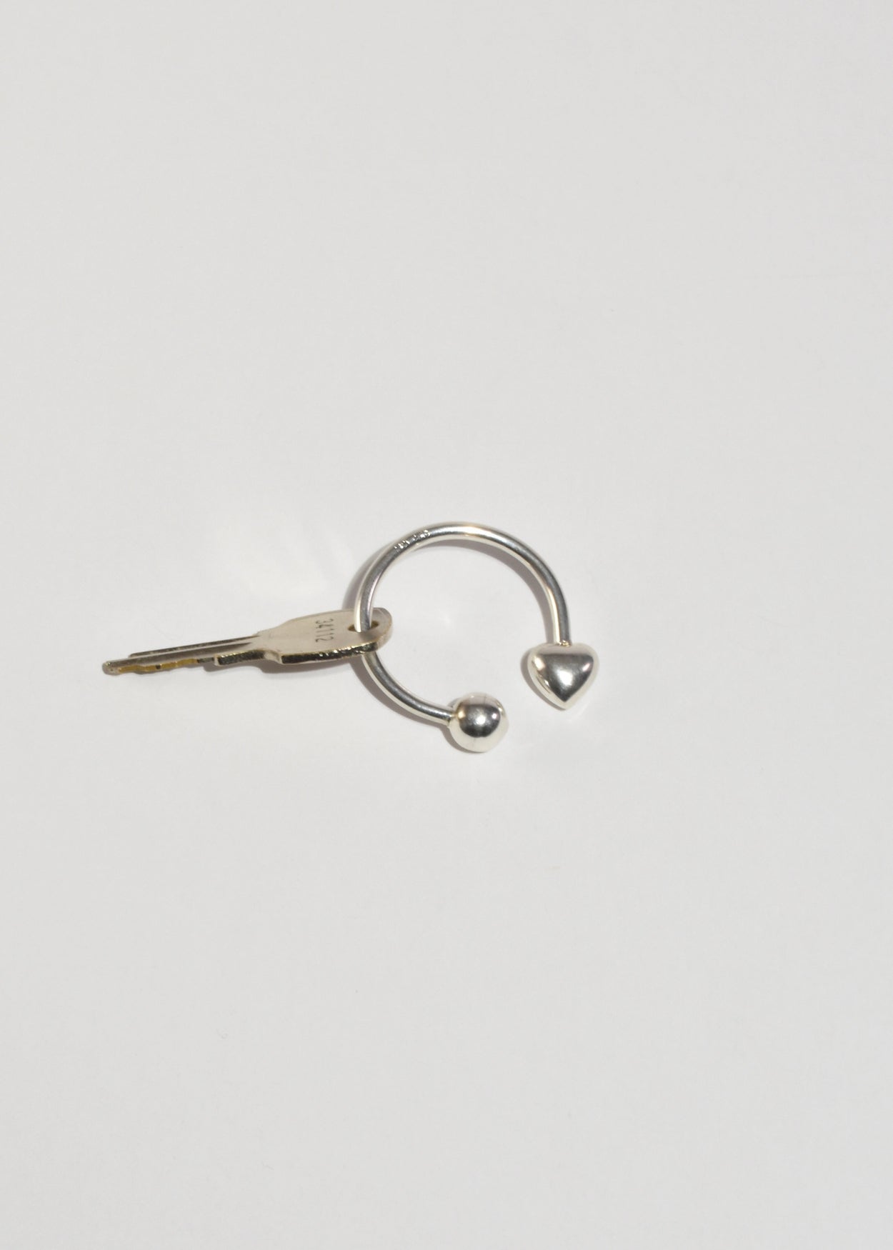 Silver Heart Key Ring