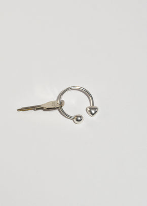 Silver Heart Key Ring