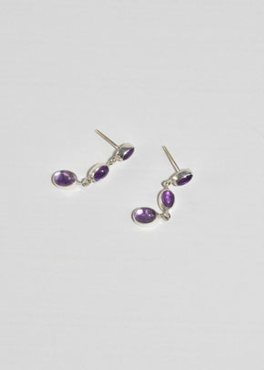 Silver Amethyst Earrings