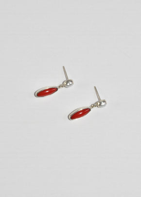 Coral Pearl Earrings