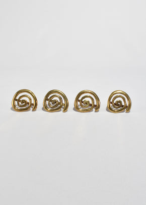 Brass Spiral Napkin Rings