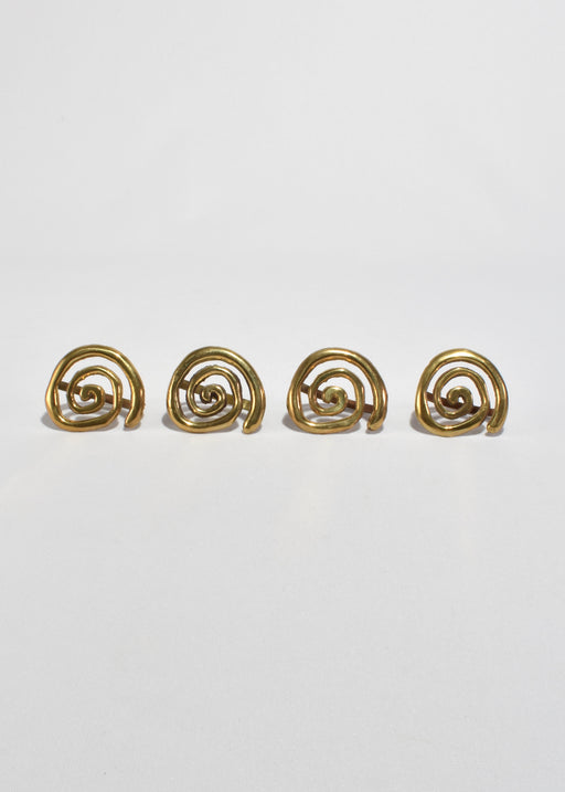 Brass Spiral Napkin Rings