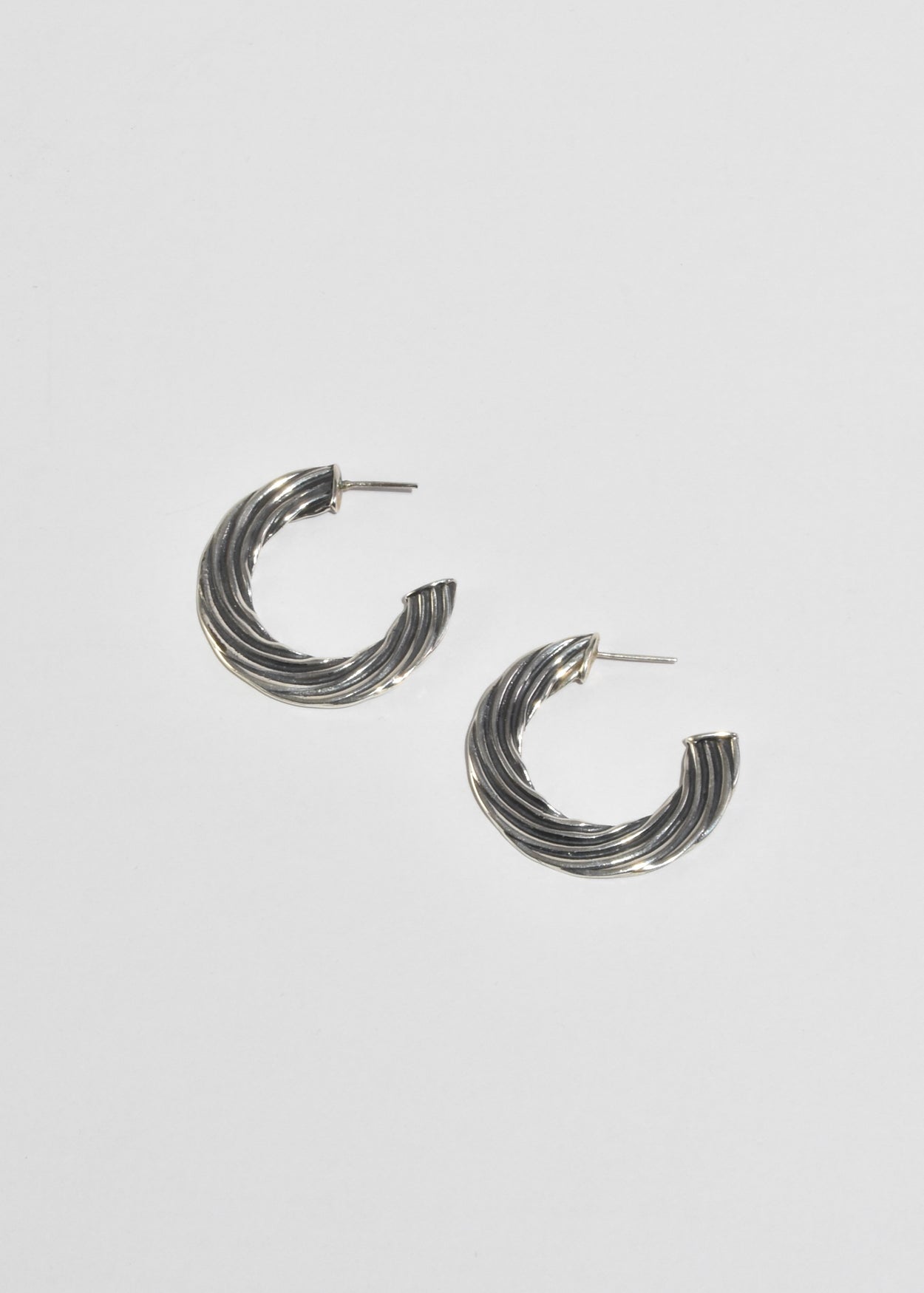 Ribbed Statement Hoop Earrings