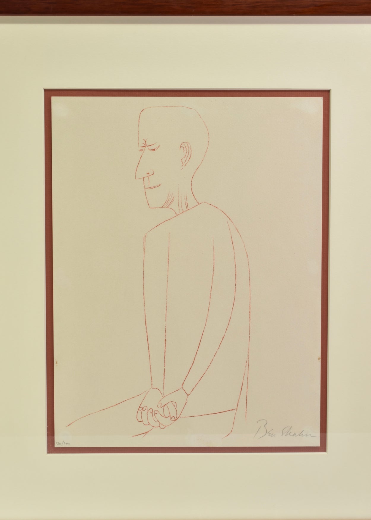 Ben Shahn Lithograph, Framed