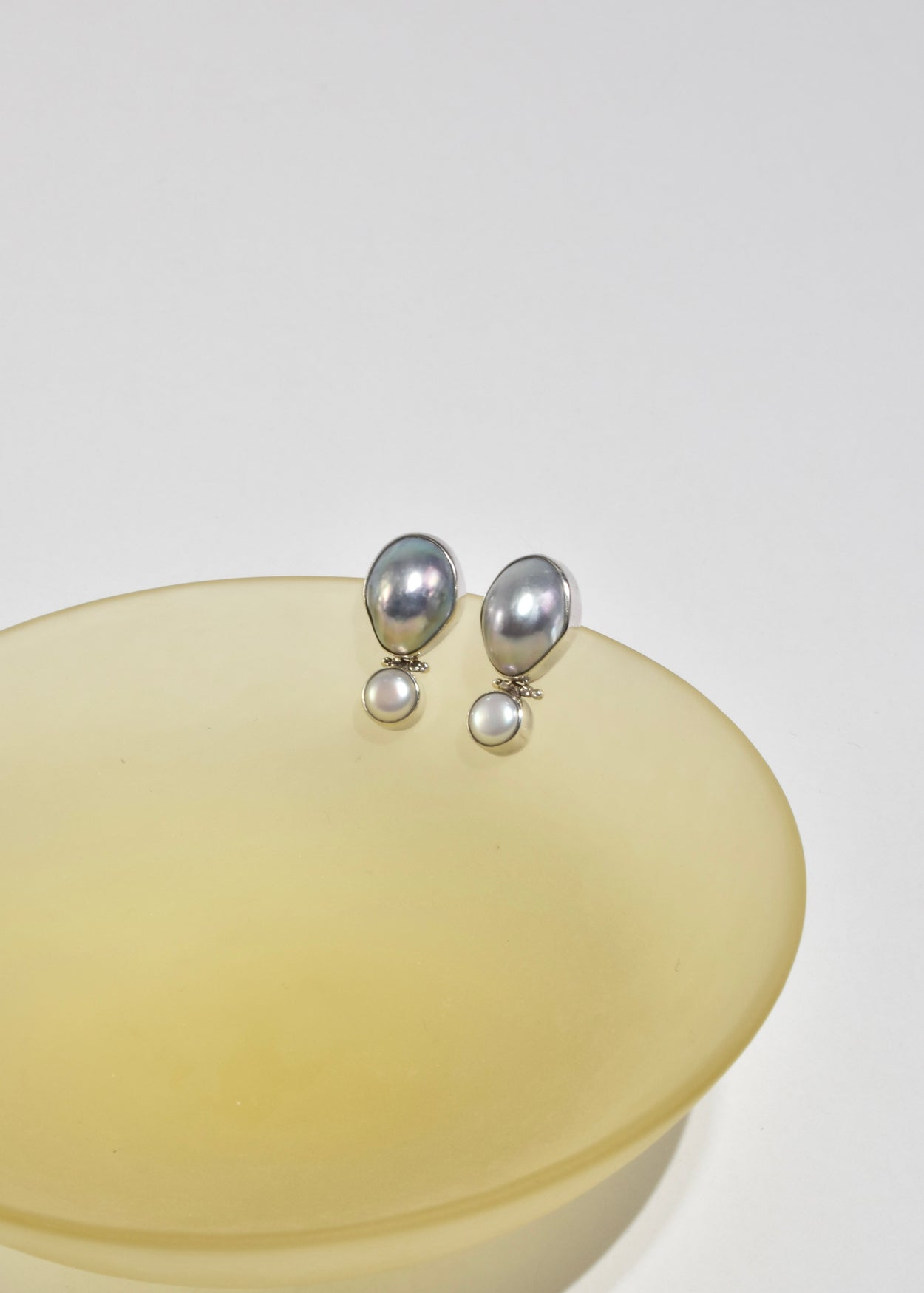 Double Pearl Earrings