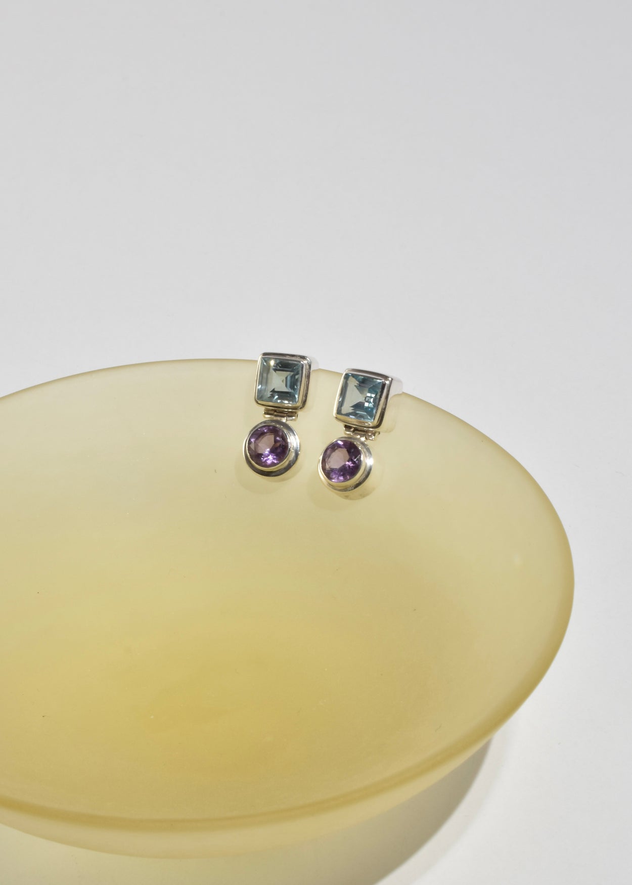 Topaz Amethyst Earrings