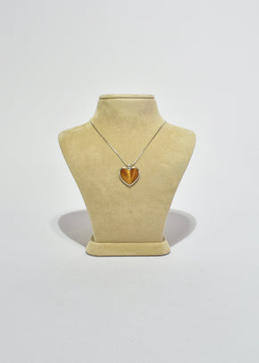 Tiger's Eye Heart Necklace