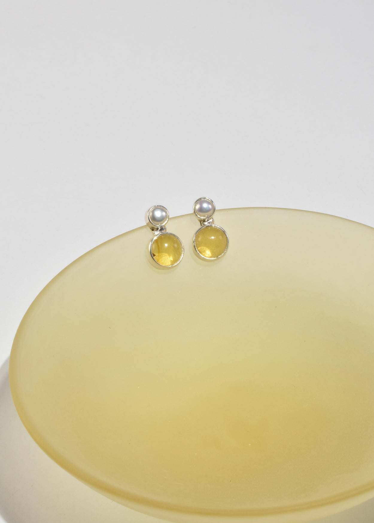 Amber Pearl Earrings