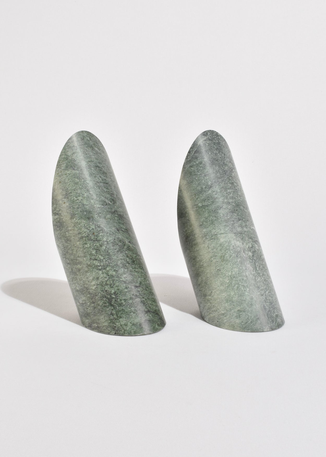 Green Slanted Stone Bookends