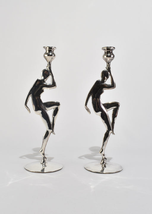 Silver Figural Candleholders