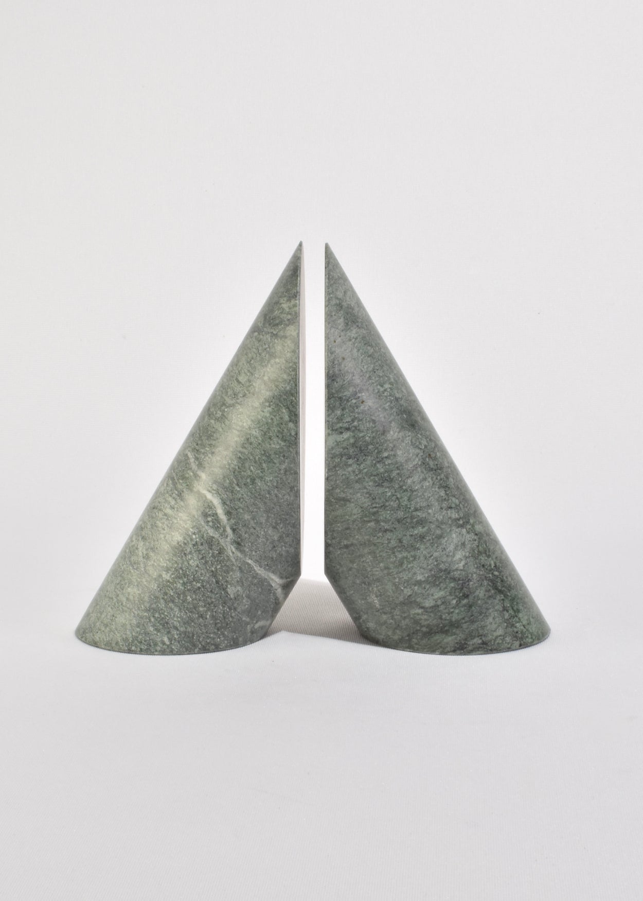 Green Slanted Stone Bookends