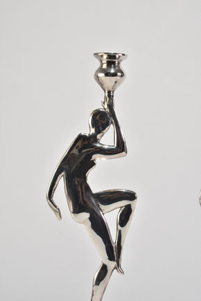 Silver Figural Candleholders