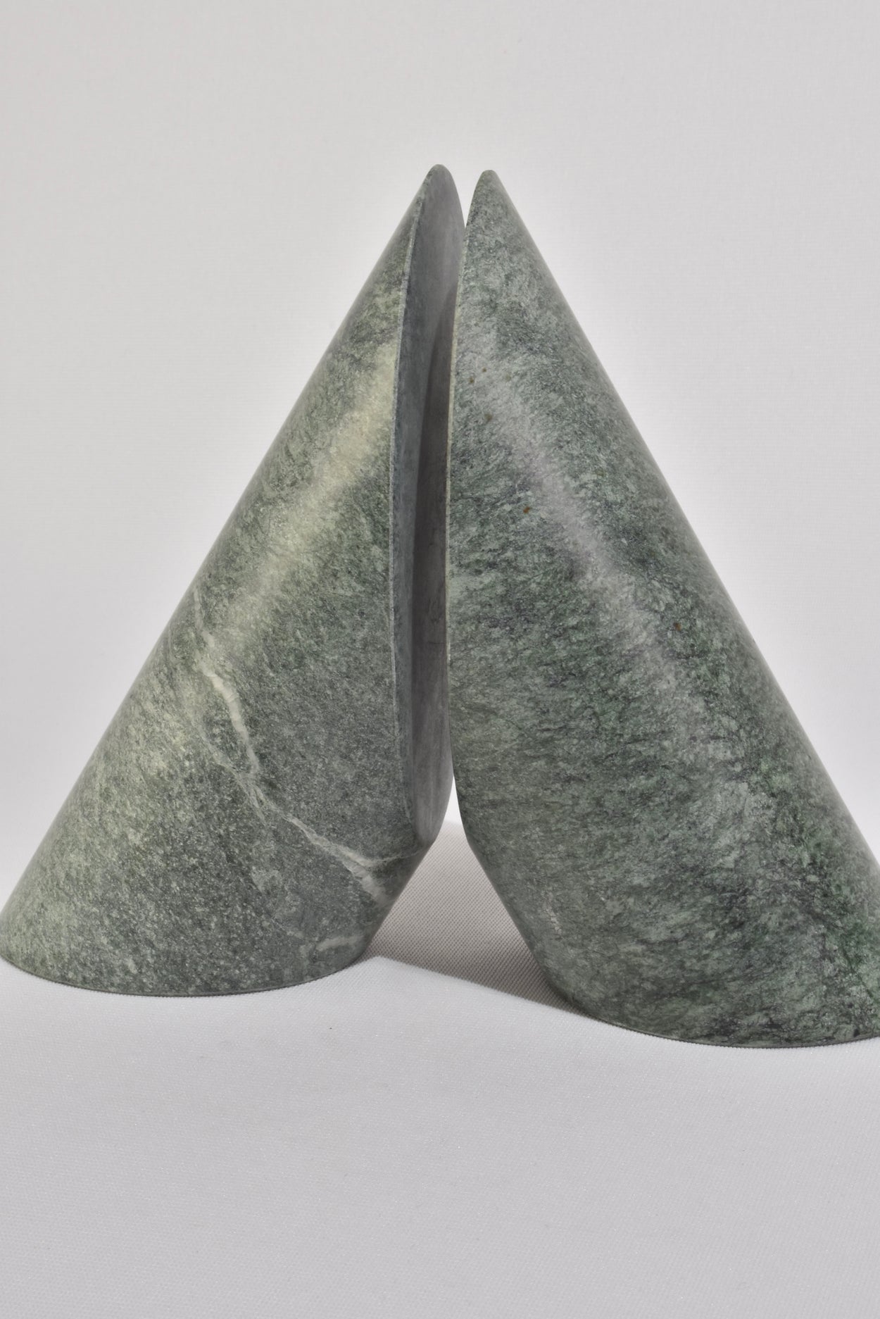 Green Slanted Stone Bookends