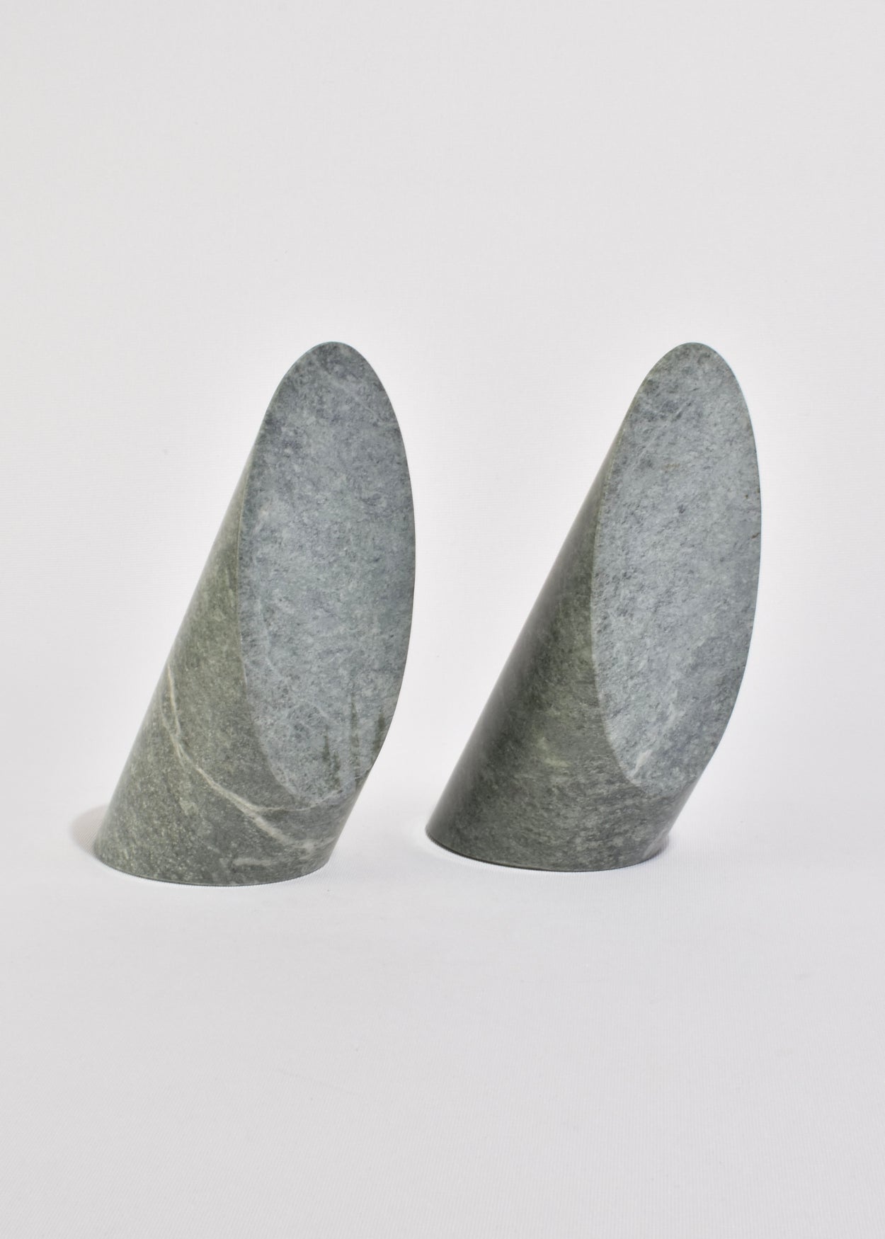 Green Slanted Stone Bookends