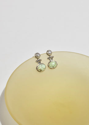 Pearl Variscite Earrings