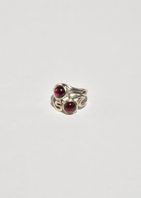 Abstract Garnet Ring