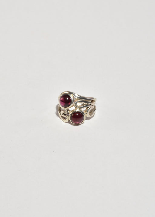 Abstract Garnet Ring