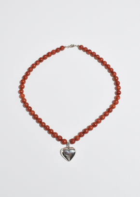 Coral Heart Necklace