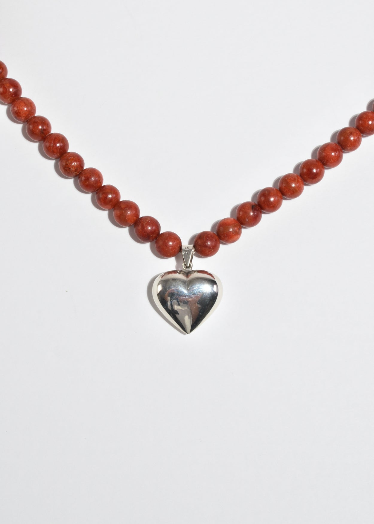 Coral Heart Necklace