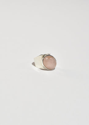 Oval Rose Quartz Ring