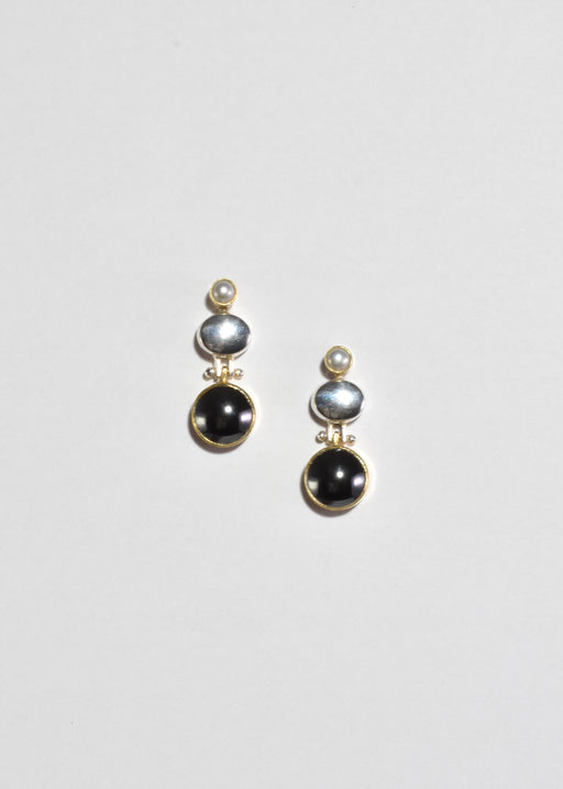 Pearl Hematite Earrings