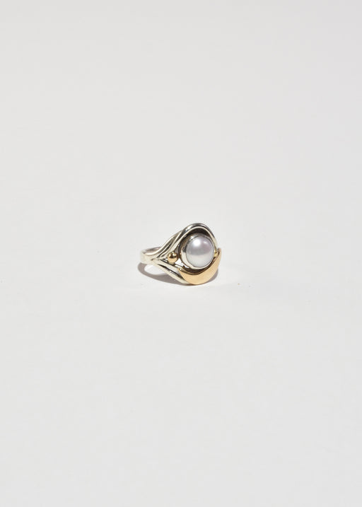 Sculptural Pearl Ring