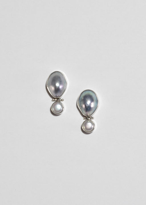 Double Pearl Earrings