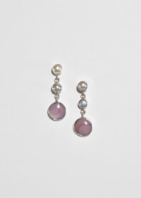 Agate Pearl Earrings