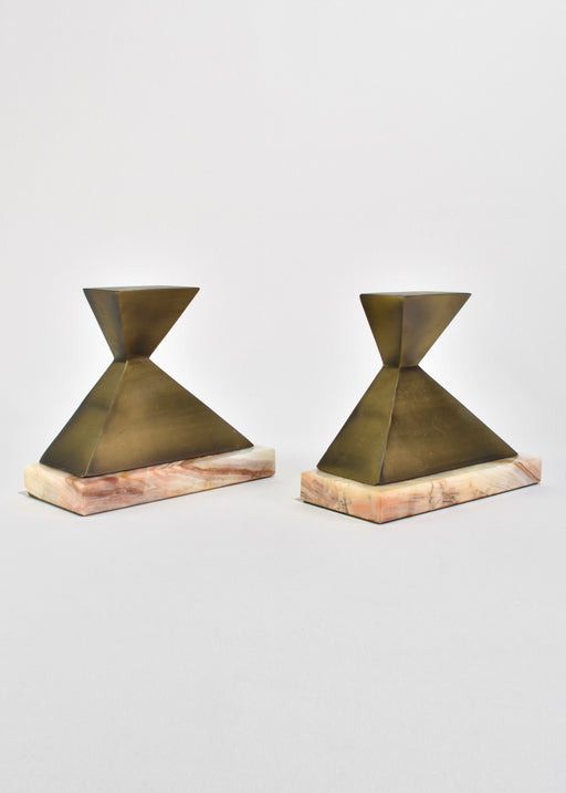 Sculptural Metal Bookends